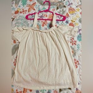 Girls size 10/12 cream colored top.